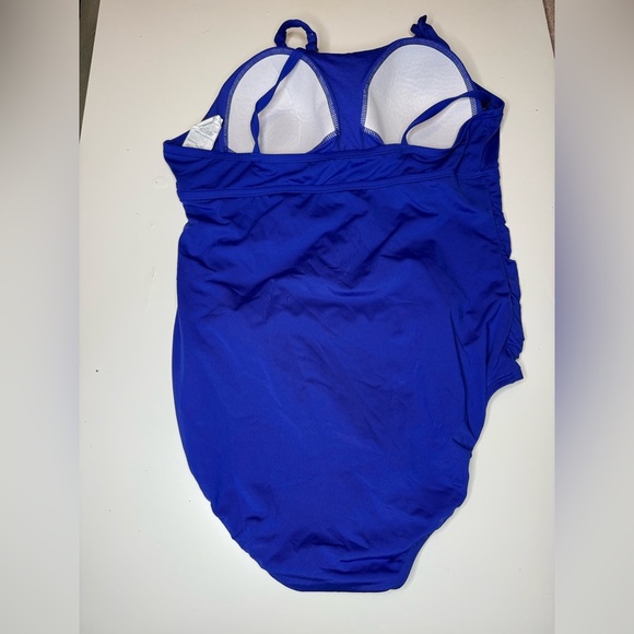 Jantzen Vibrant Royal Blue Women's One-Piece Swimsuit Size 14 GUC - Picture 2 of 5